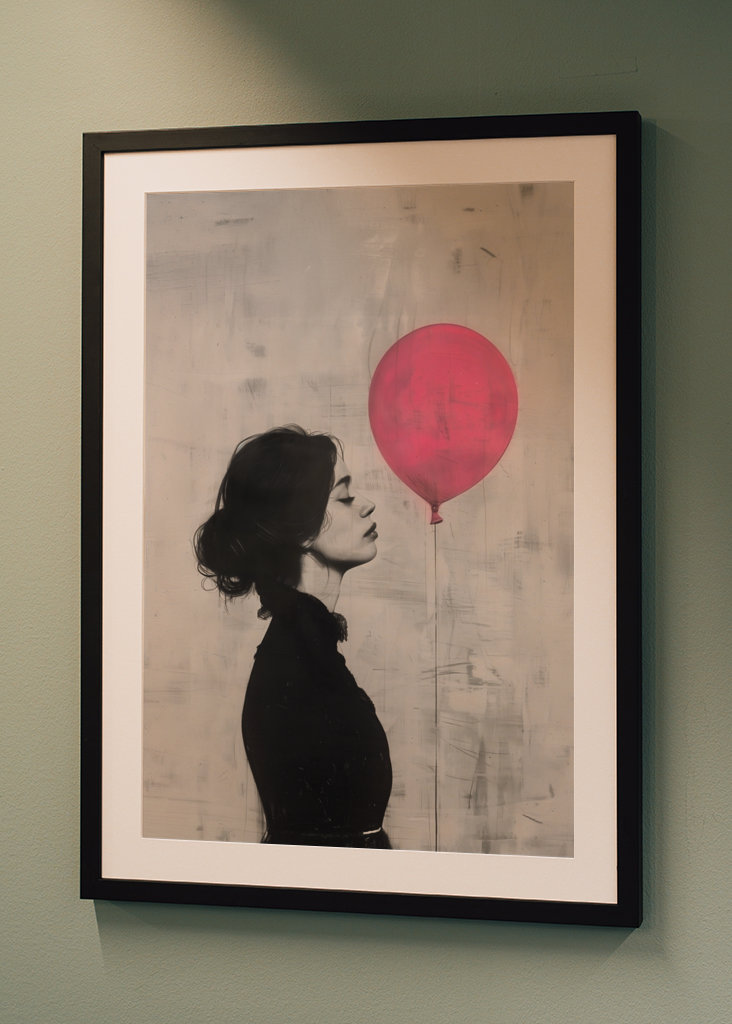 Mädchen mit rosa Luftballon