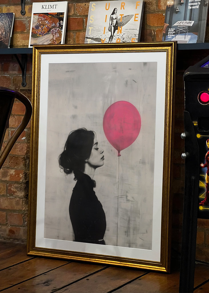 Mädchen mit rosa Luftballon