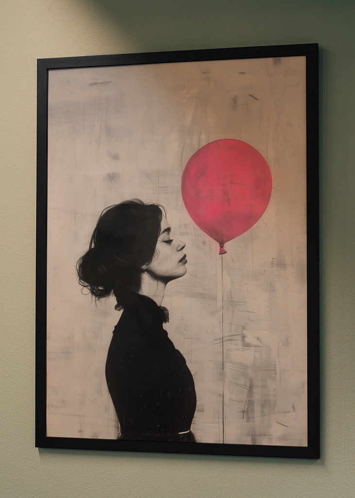 Mädchen mit rosa Luftballon