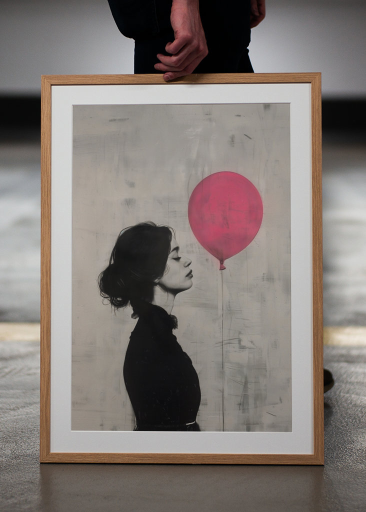 Mädchen mit rosa Luftballon