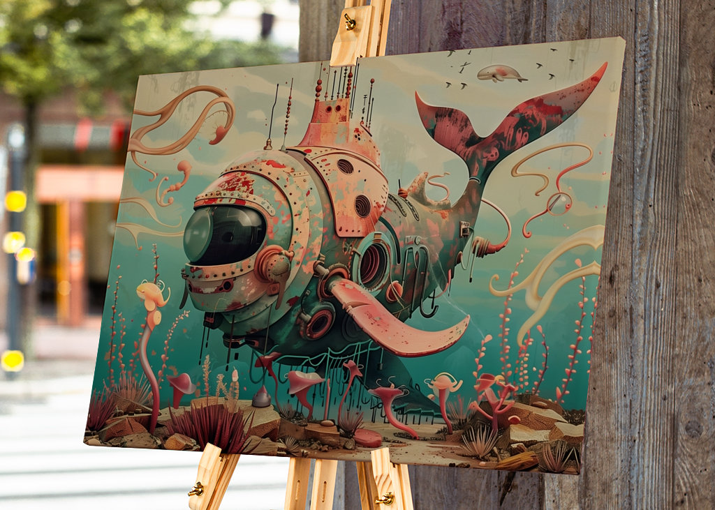 Vintage mecanic whale