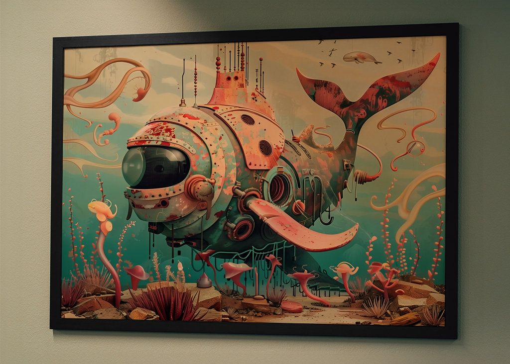 Vintage mecanic whale