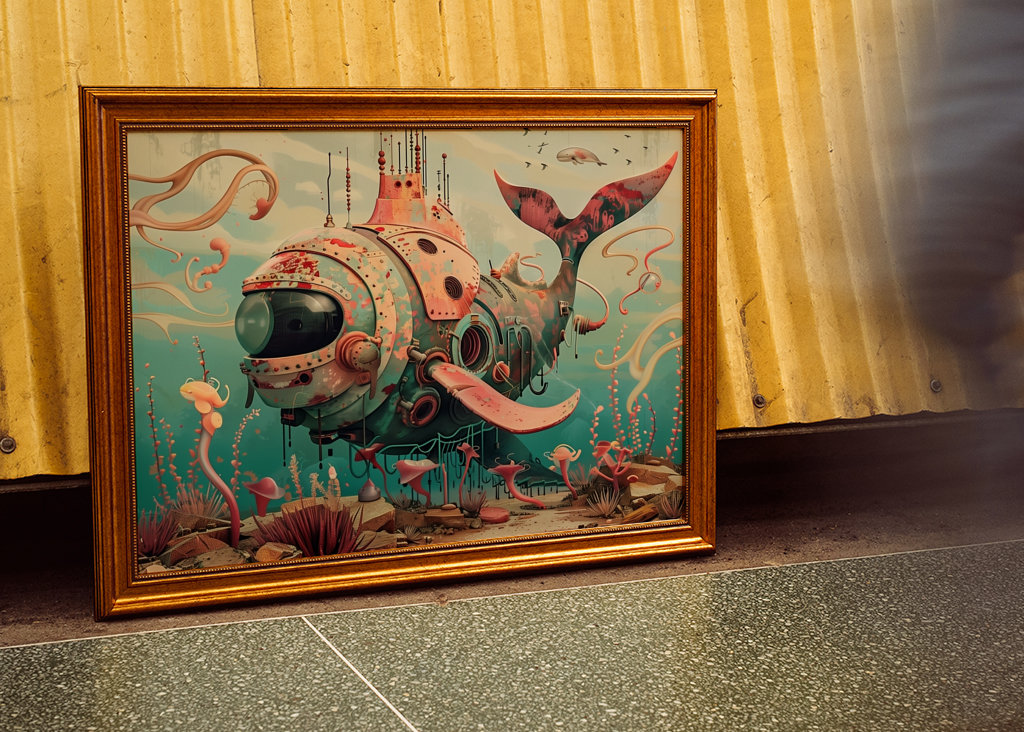 Vintage mecanic whale