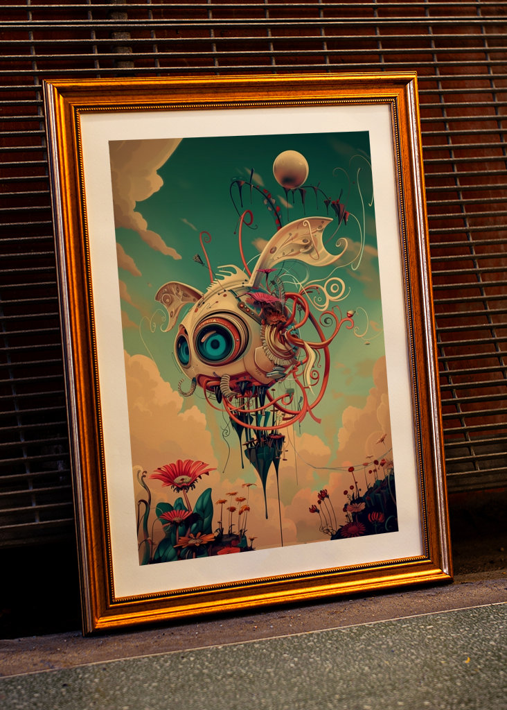 Surrealer Flugroboter