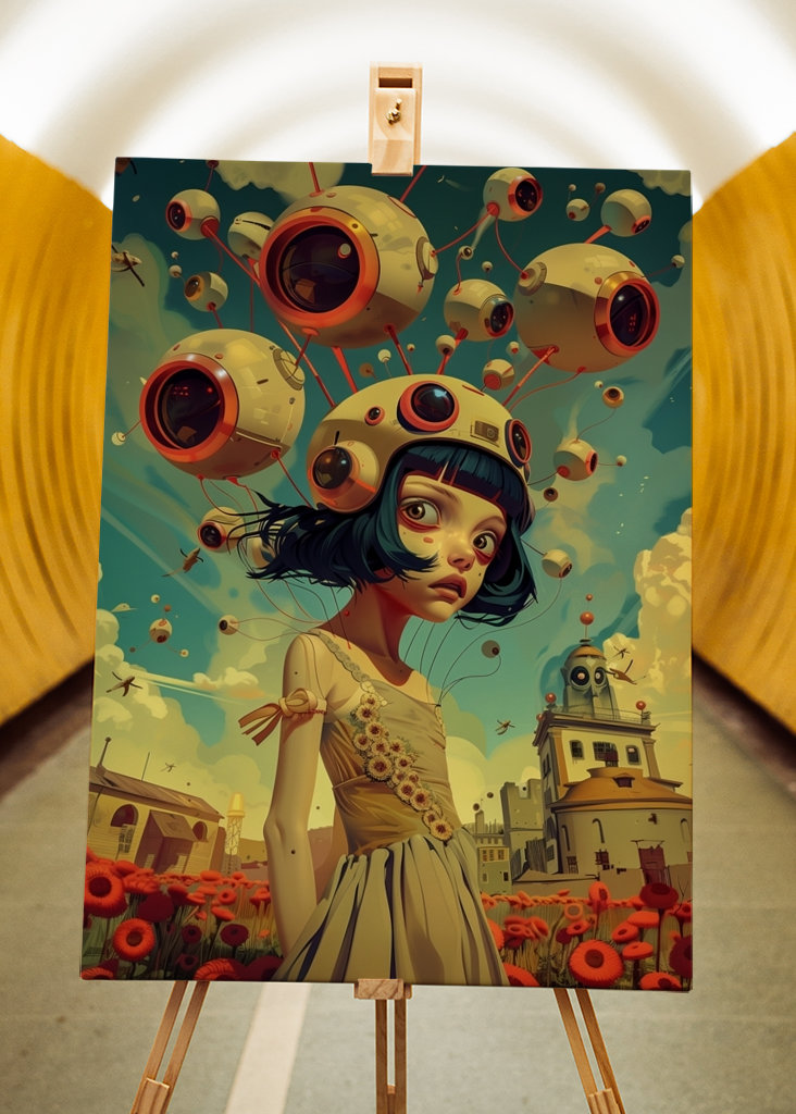 Retro-futuristisk manga fylder