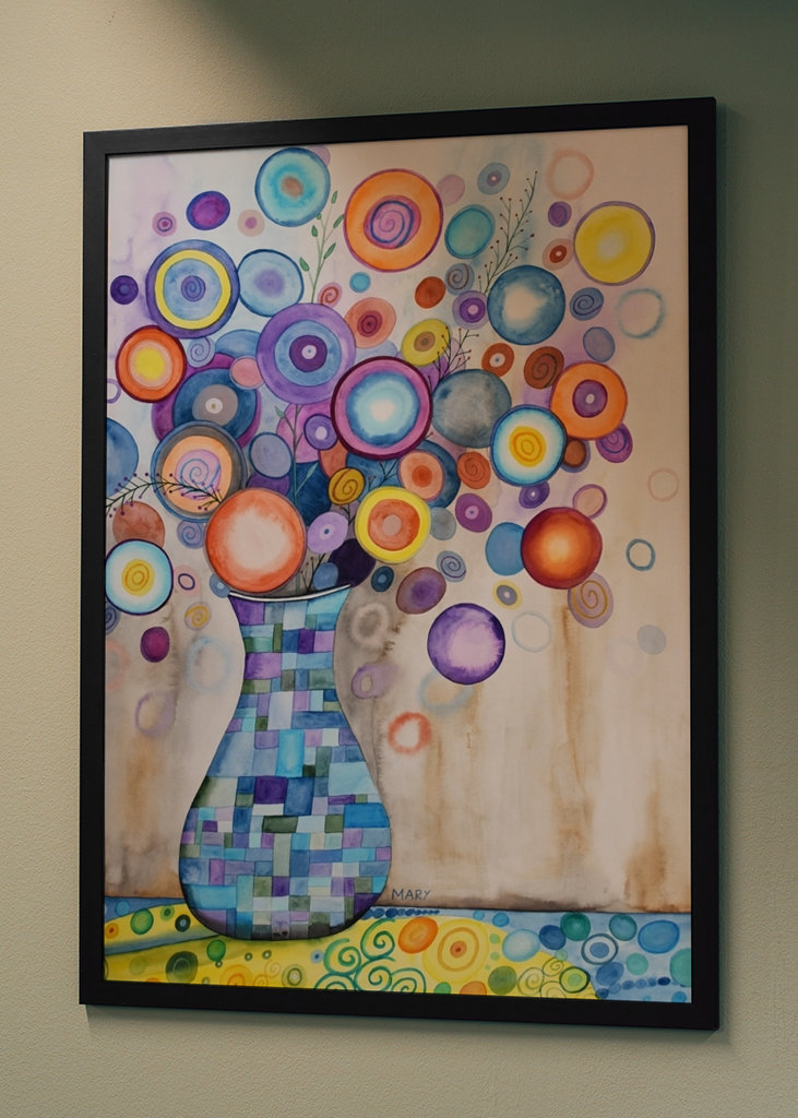 Buket blomster i vase