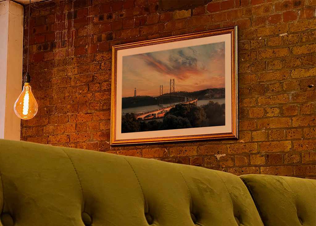 Tramonto sul ponte di Lisbona