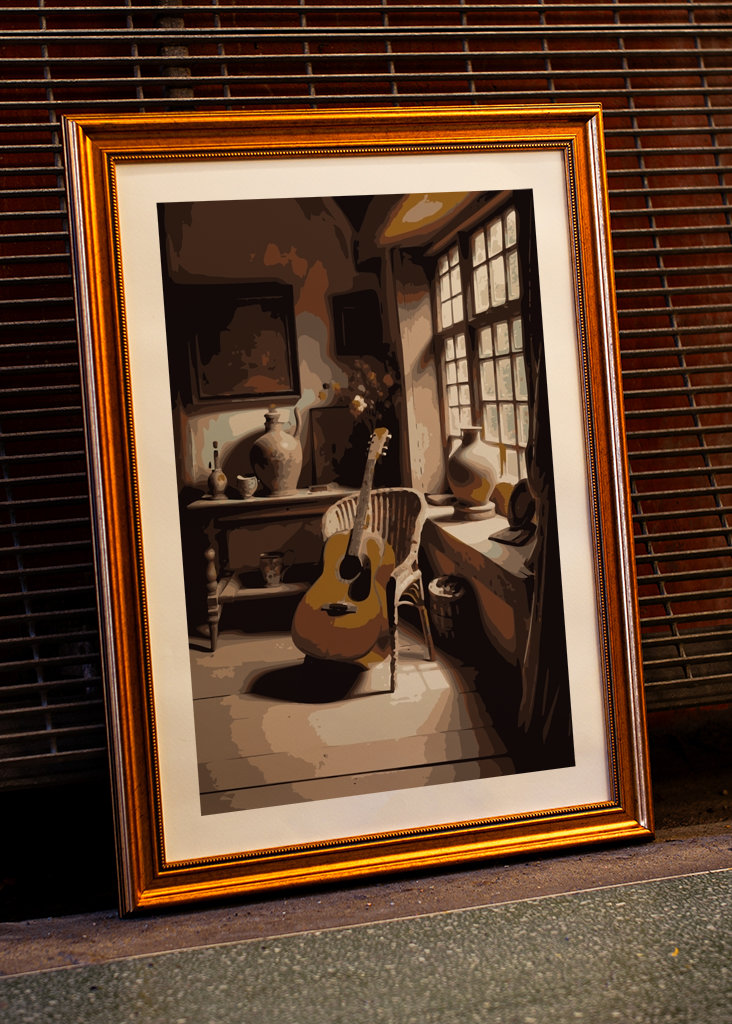 Gitara akustyczna w kolorze antycznym Liv