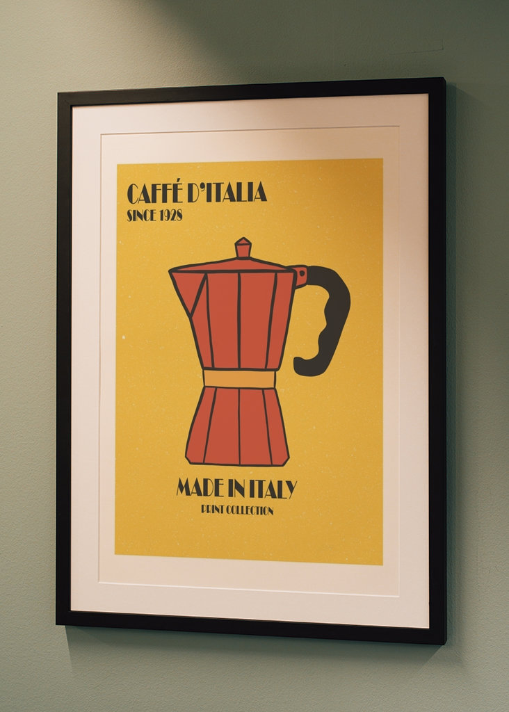 Caffe D'Italia fremstillet i Italien