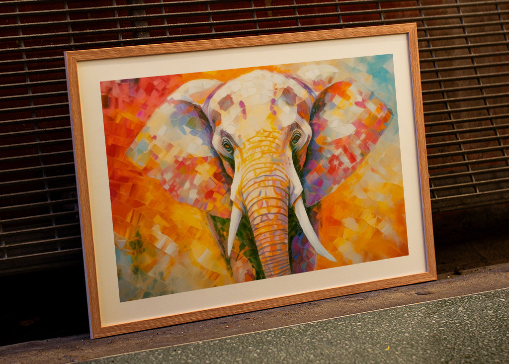 Elefant Buntes Porträt