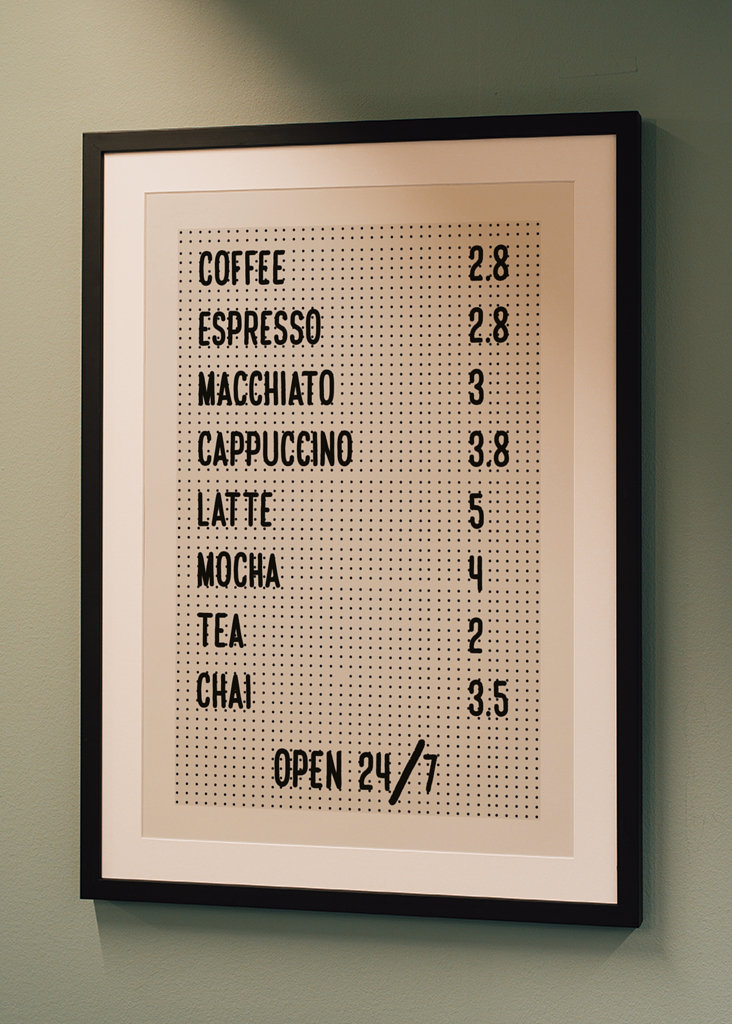 Café Coffee Menu