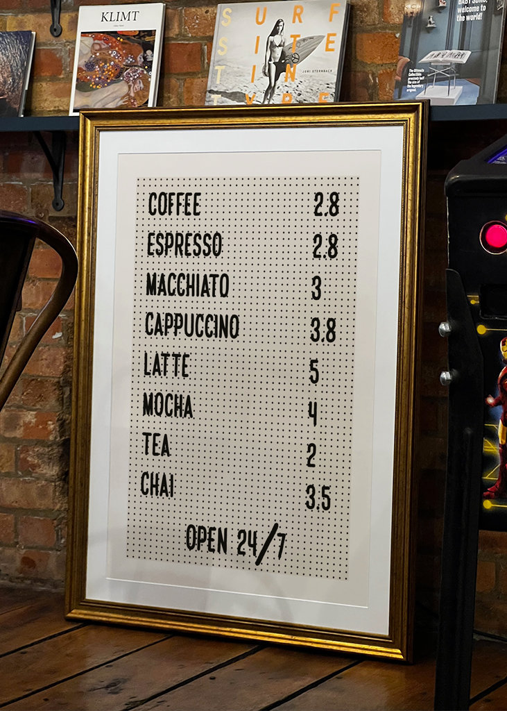 Café Coffee Menu