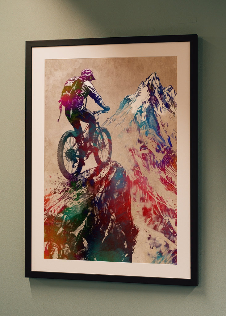 BMX rowerzysta w górach