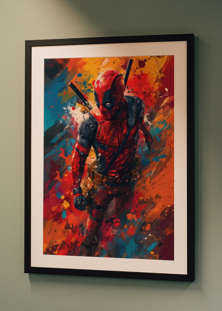 Legrační superhrdina abstraktní motiv