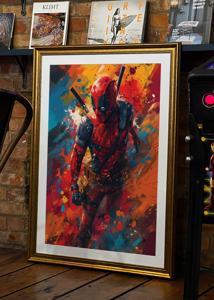 Legrační superhrdina abstraktní motiv