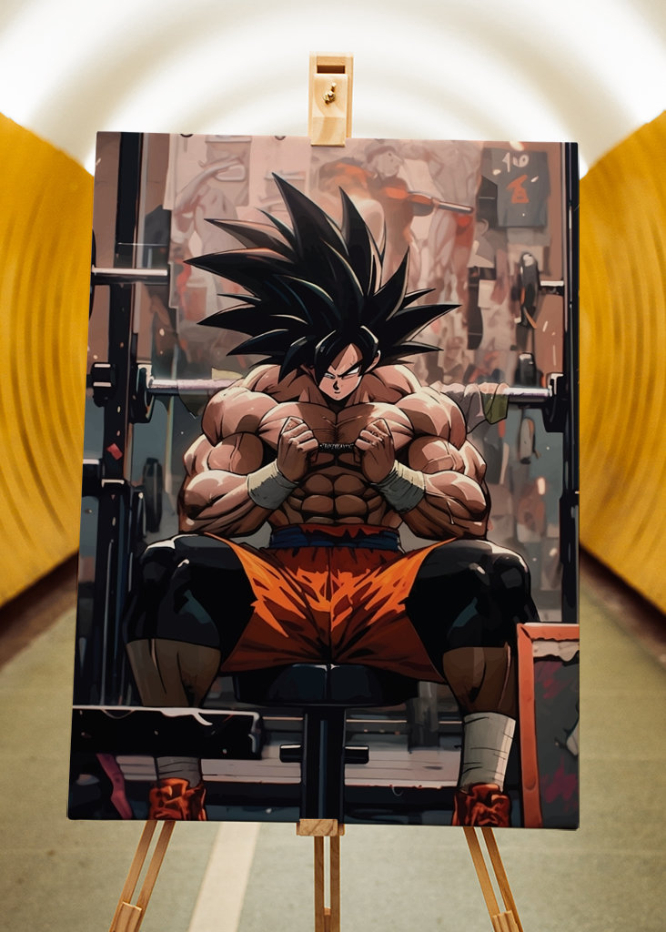 Son Goku im FITNESSSTUDIO 