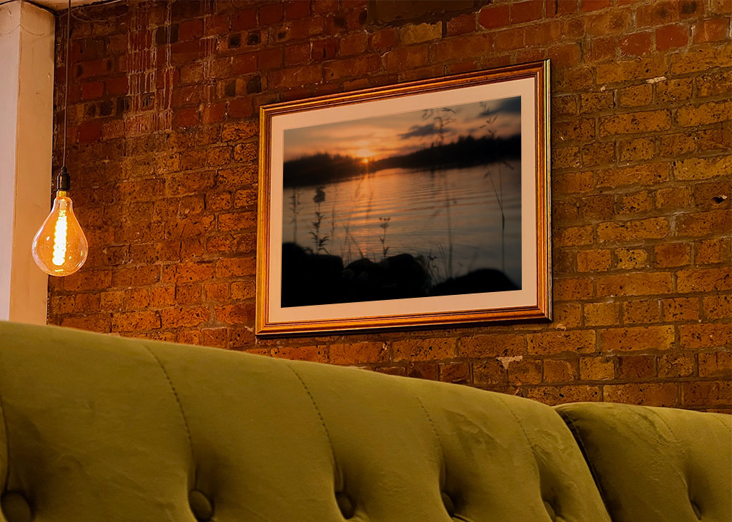 Sonne zur Meerenge in der Hütte