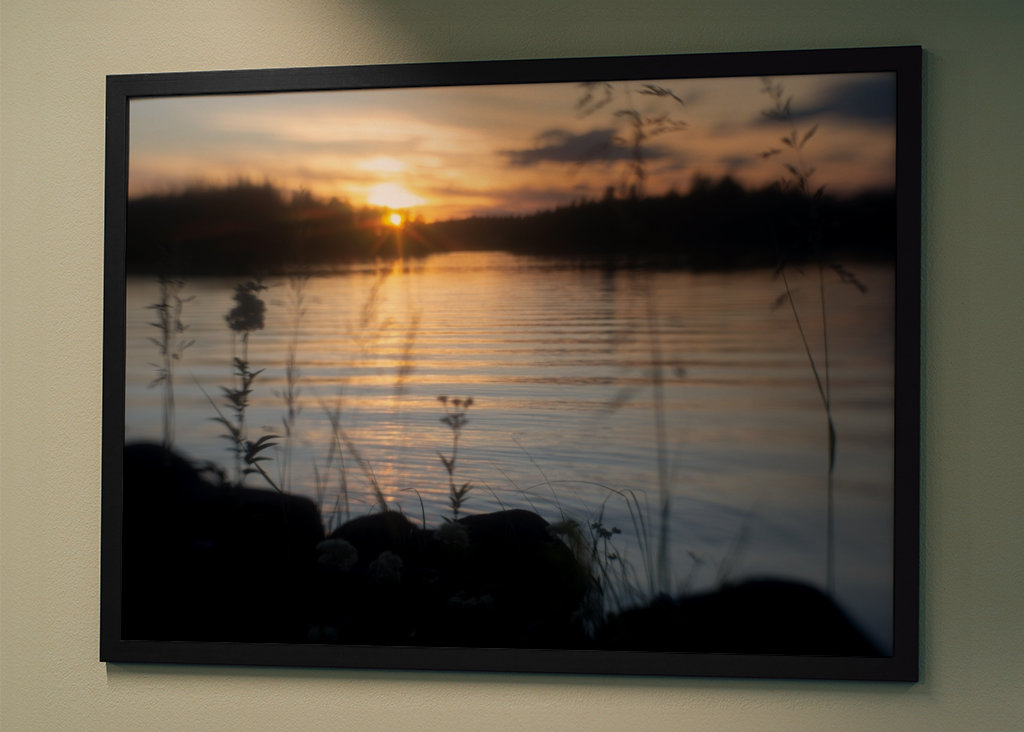 Sonne zur Meerenge in der Hütte