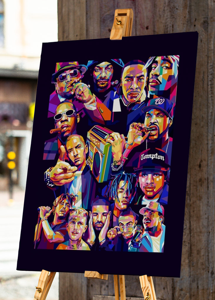 Rapper Legende Pop Art Stil