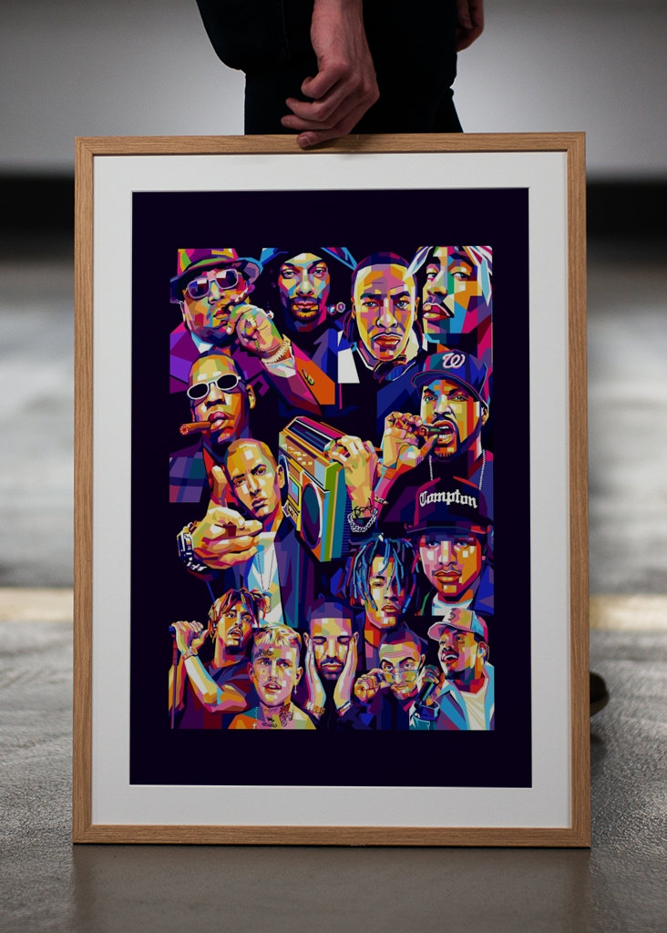 Rapper Legende Pop Art Stil