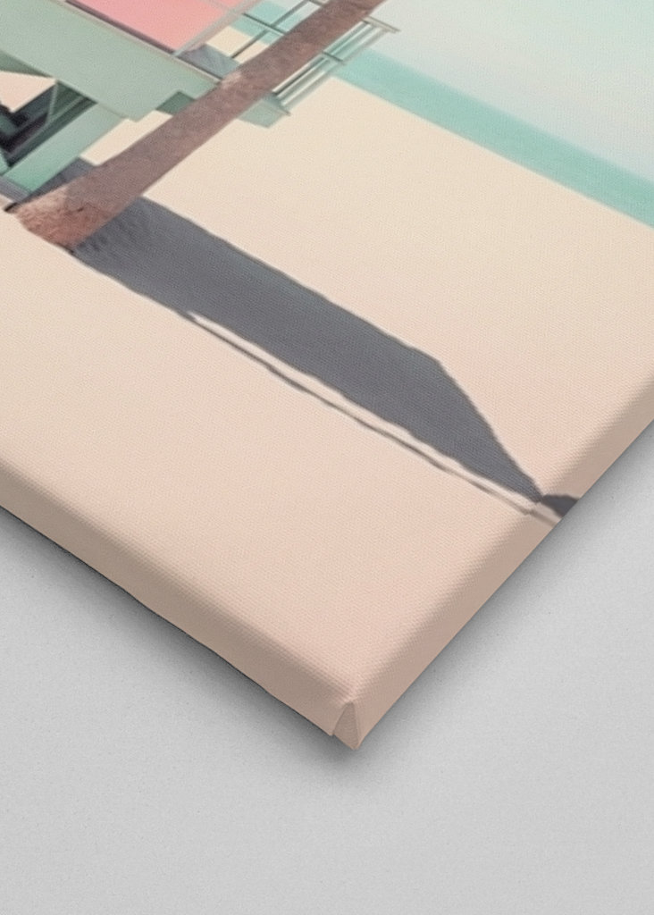 Rosa Glückseligkeit am Strand