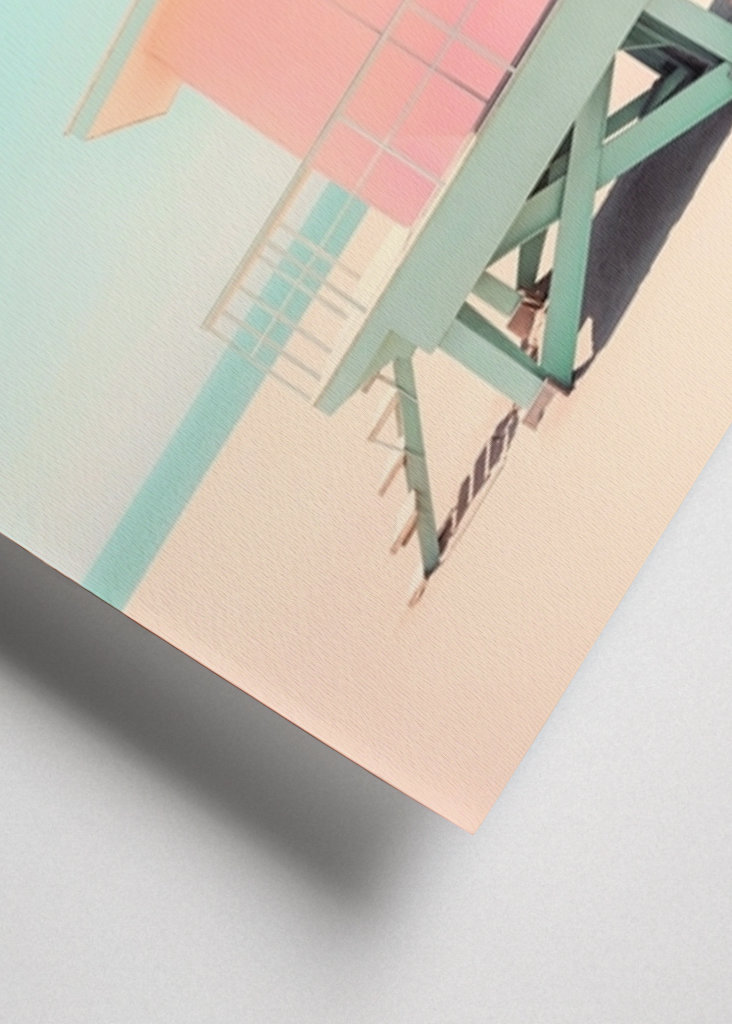 Rosa Glückseligkeit am Strand