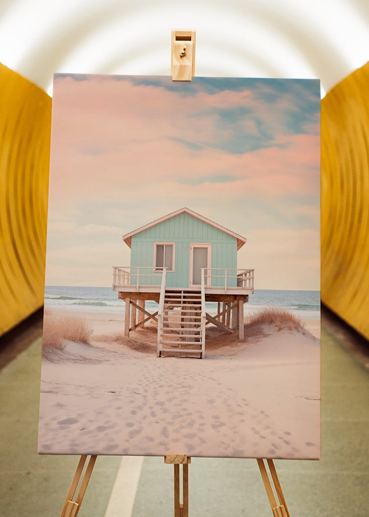 Plage du coucher de soleil du Pacifique