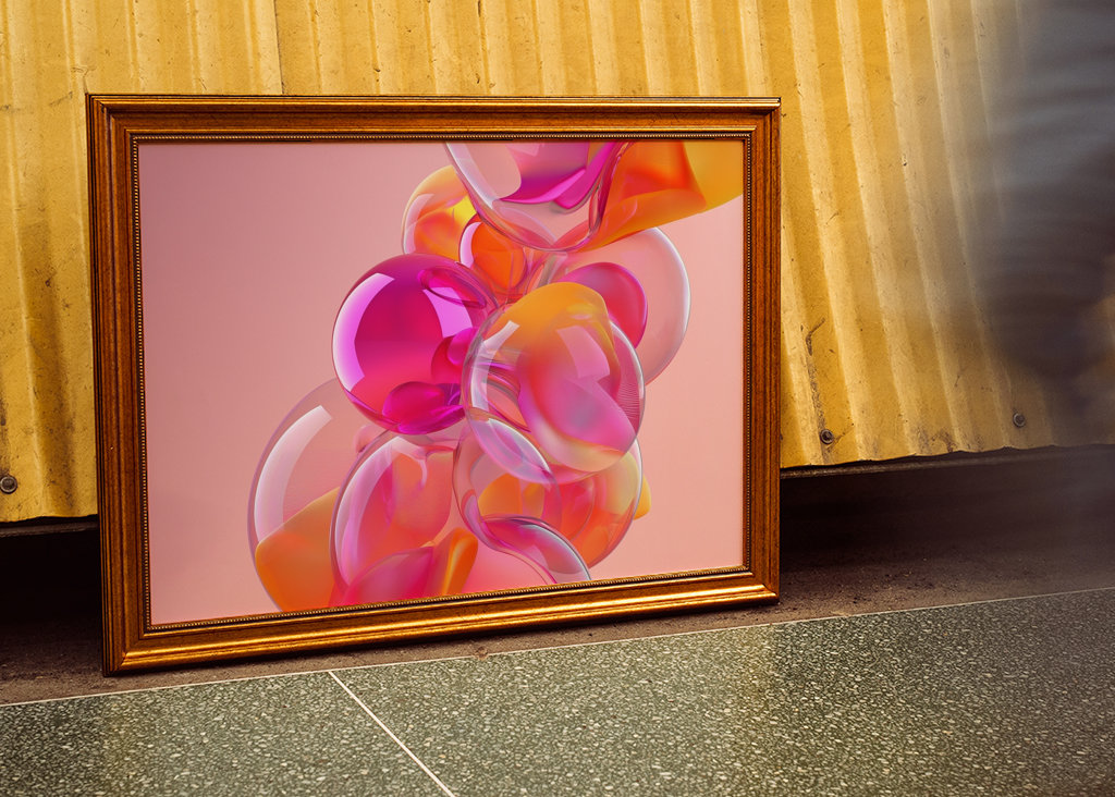 Installation abstraite en verre 2