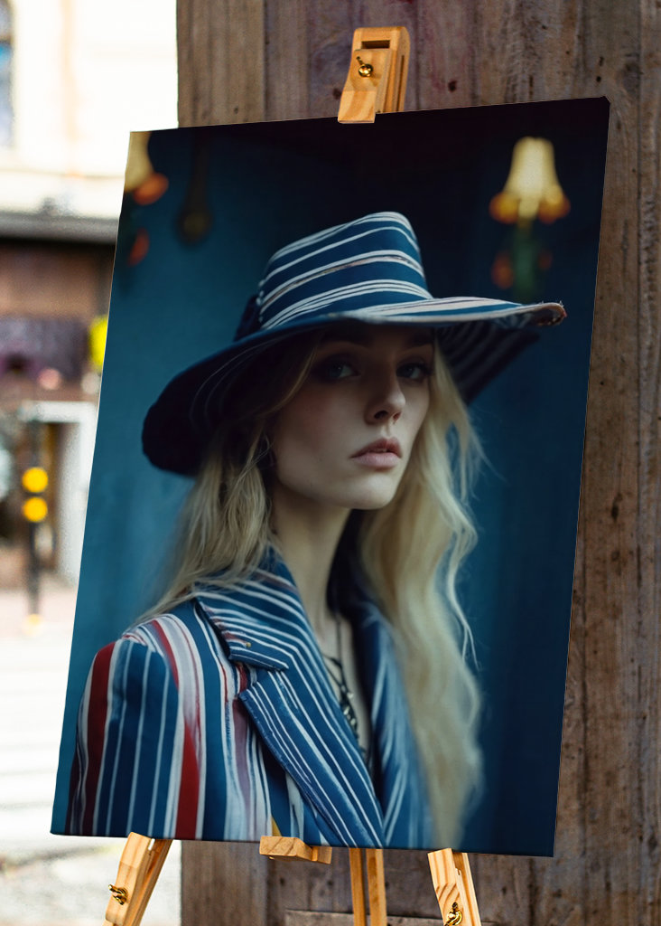 Rayas rubias y azules