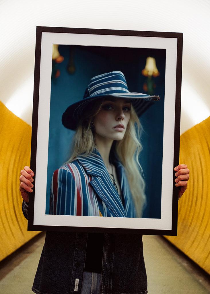 Rayas rubias y azules