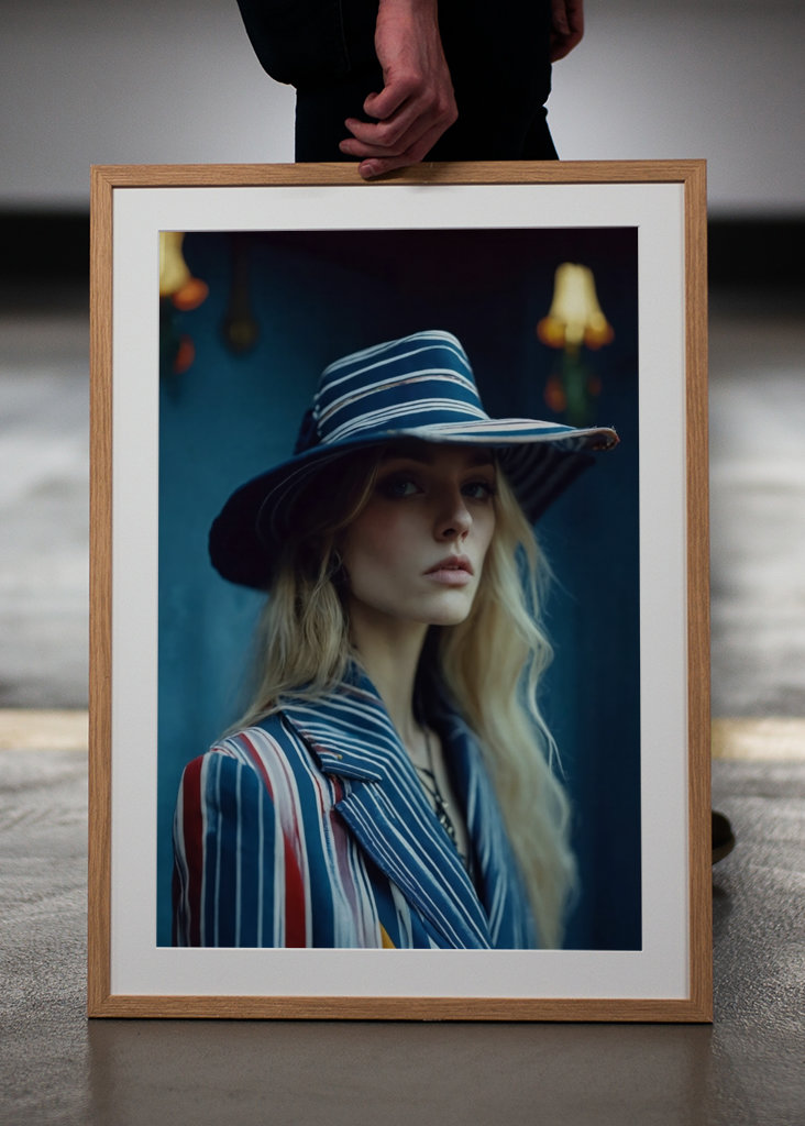 Rayas rubias y azules