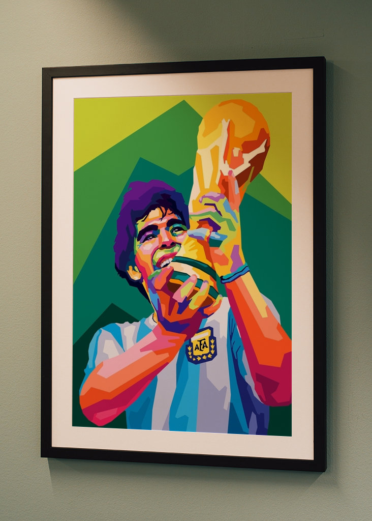 Maradona Legend Wpap Pop Art