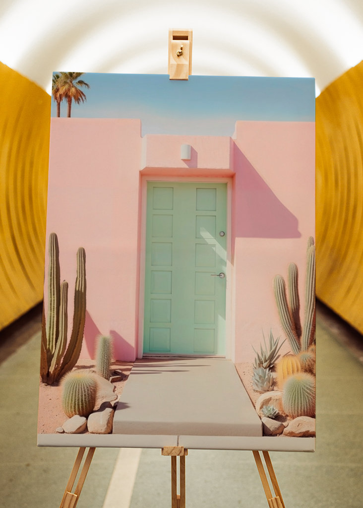 Pastelové palmové prameny