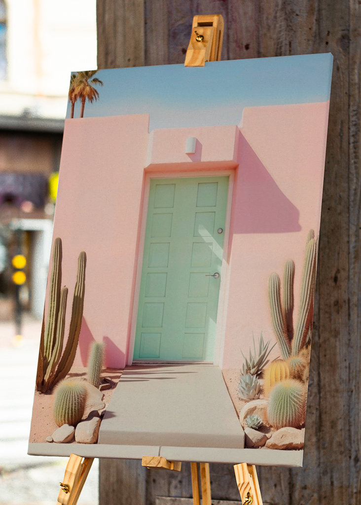 Pastelové palmové prameny