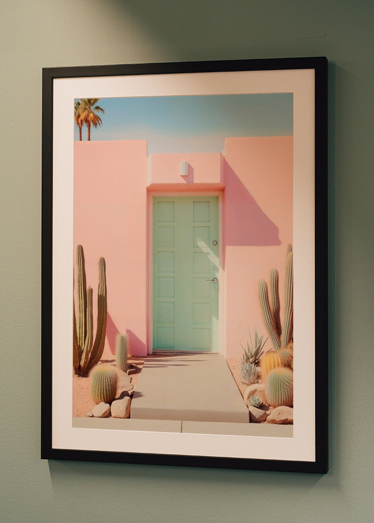 Pastelové palmové prameny