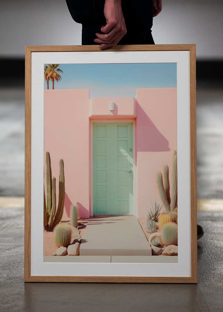 Pastelové palmové prameny