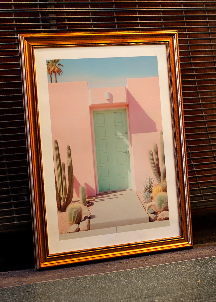 Pastelové palmové prameny