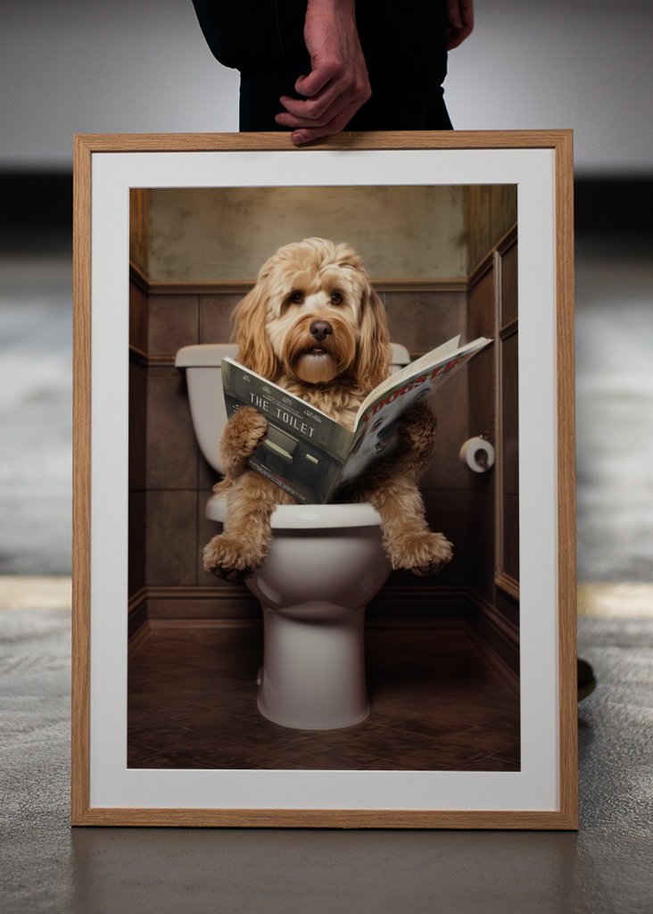 Cockapoo sul gabinetto