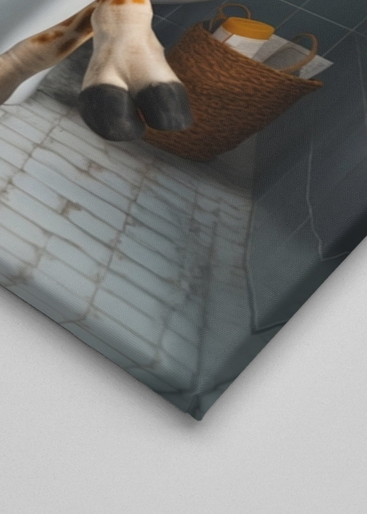 Giraffe on the Toilet