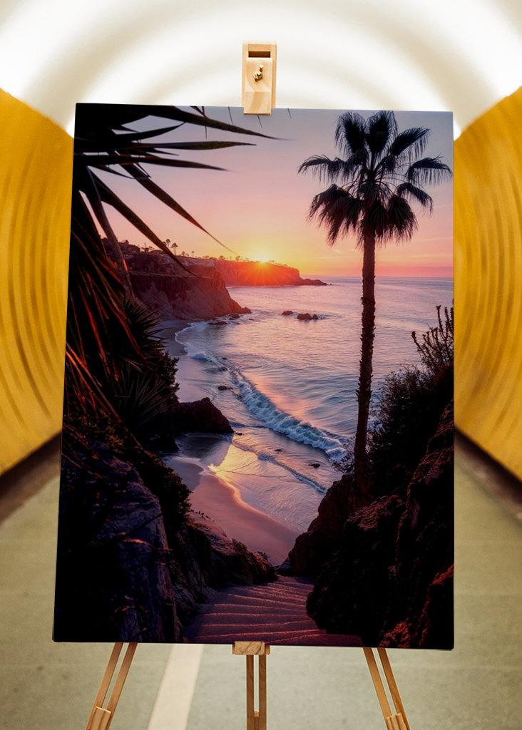 Coucher de soleil sur la plage de Laguna