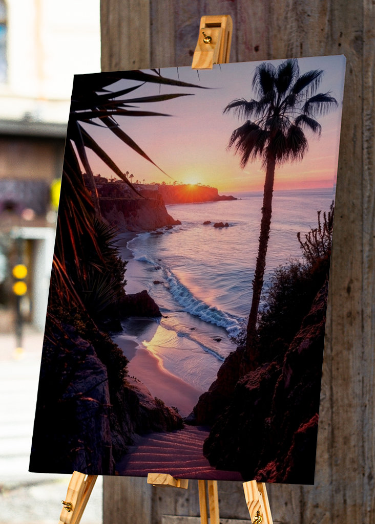 Coucher de soleil sur la plage de Laguna