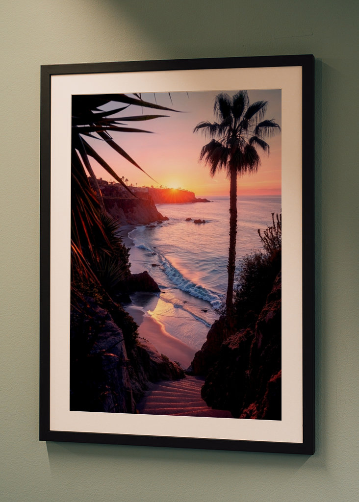 Coucher de soleil sur la plage de Laguna