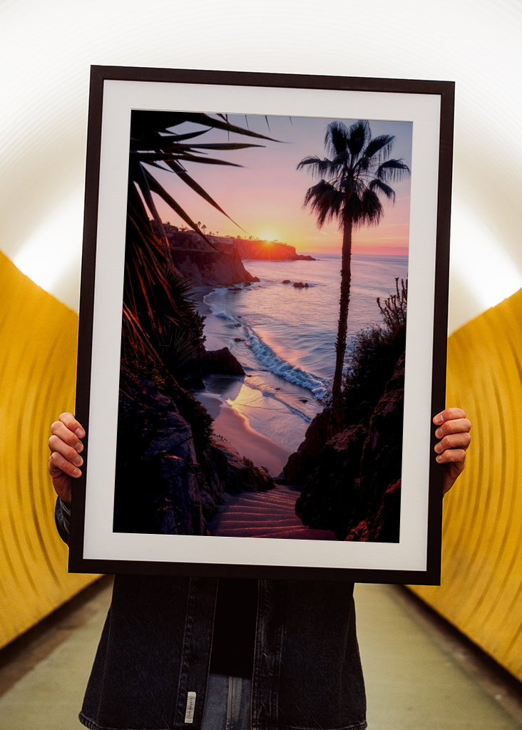 Coucher de soleil sur la plage de Laguna