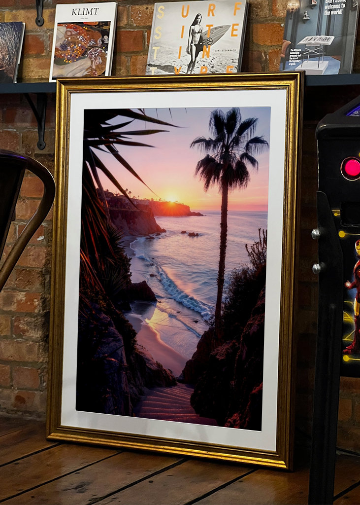 Coucher de soleil sur la plage de Laguna