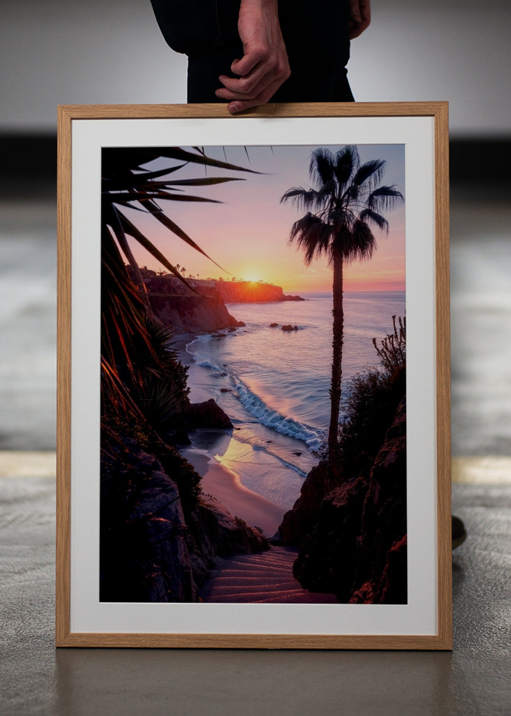 Coucher de soleil sur la plage de Laguna