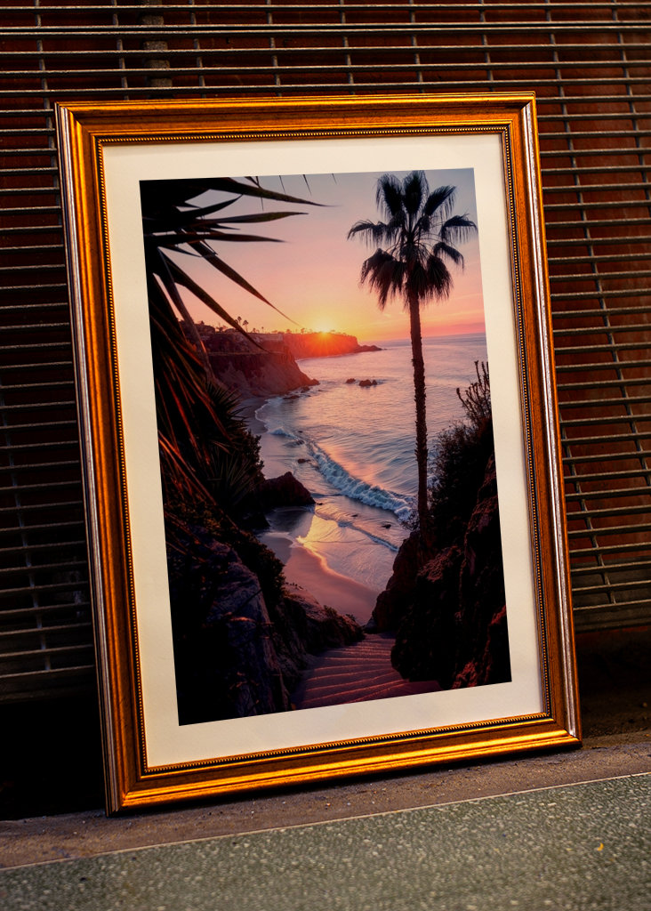 Coucher de soleil sur la plage de Laguna