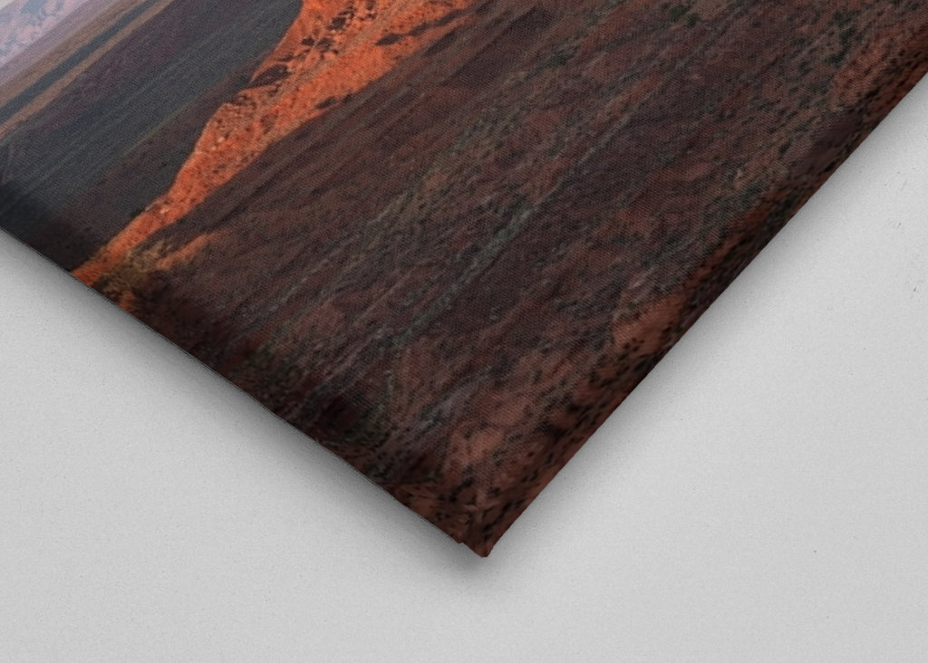 Solnedgång Röd Rock