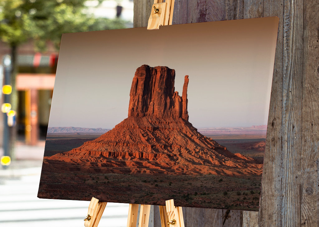 Solnedgång Röd Rock
