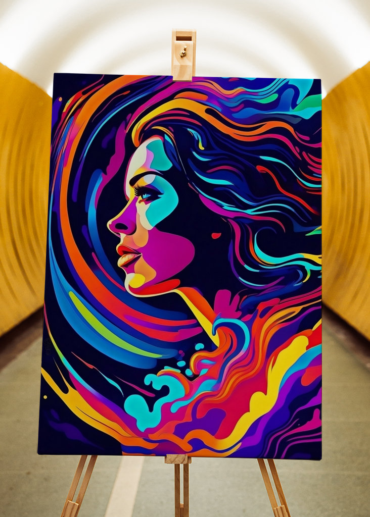 Femme aux couleurs vives