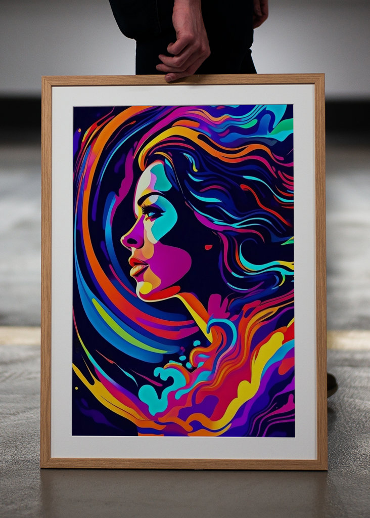 Femme aux couleurs vives